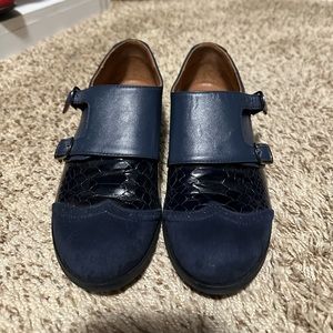 Julia Bo custom navy Oxfords